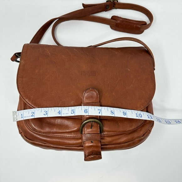 Vintage Bree Germany Brown Saddle Leather Crossbody Bag - Picture 13 of 16